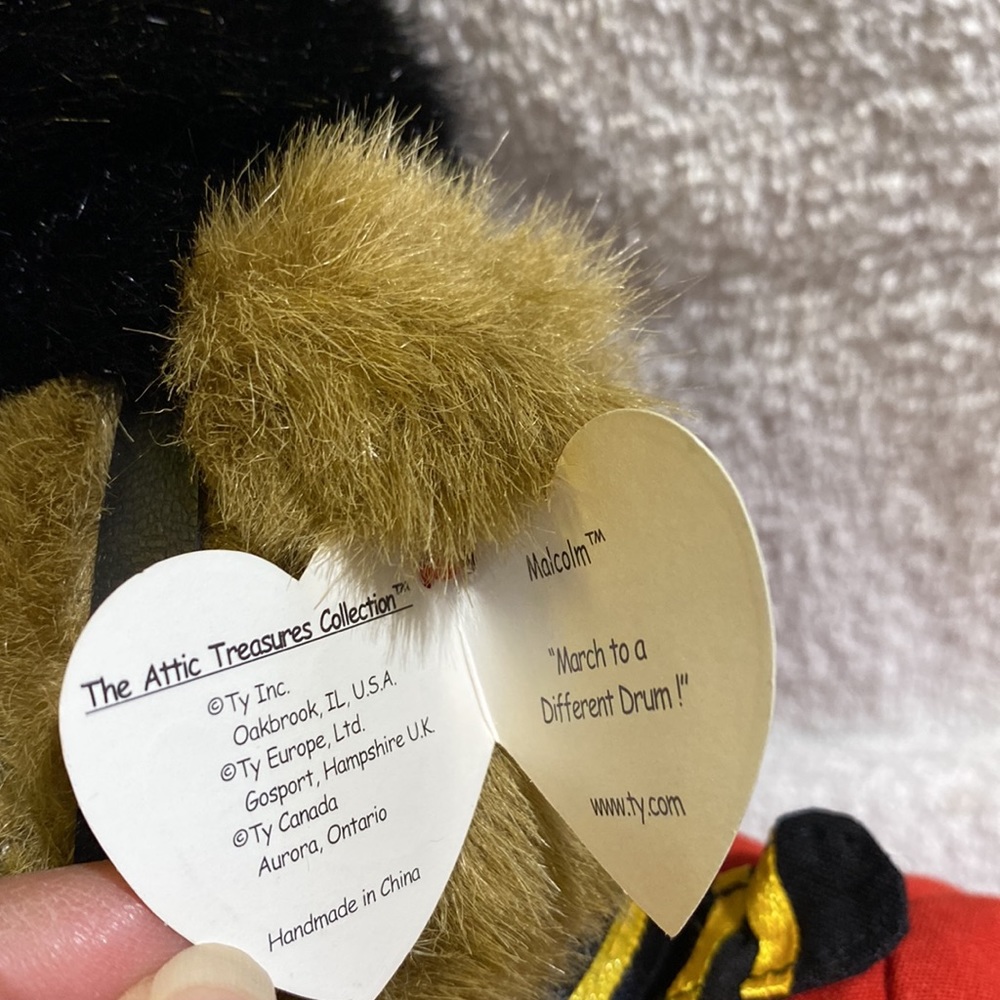 Rare Vintage TY 1993 Beenie Baby “Malcolm” Bear - Picture 4 of 7